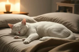 cat growling in sleep