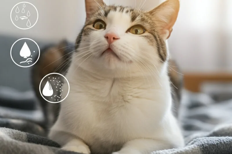 cat sneezing and watery eyes